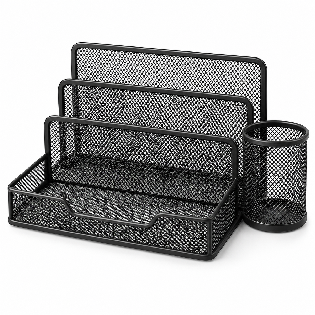 Black Mesh Desk Organizer