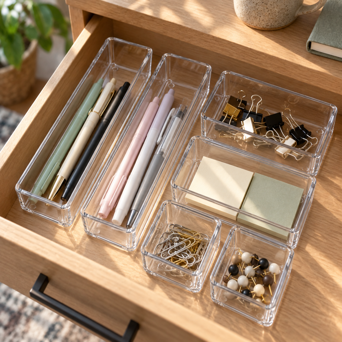 Clear Acrylic Drawer Trays - Set of 6