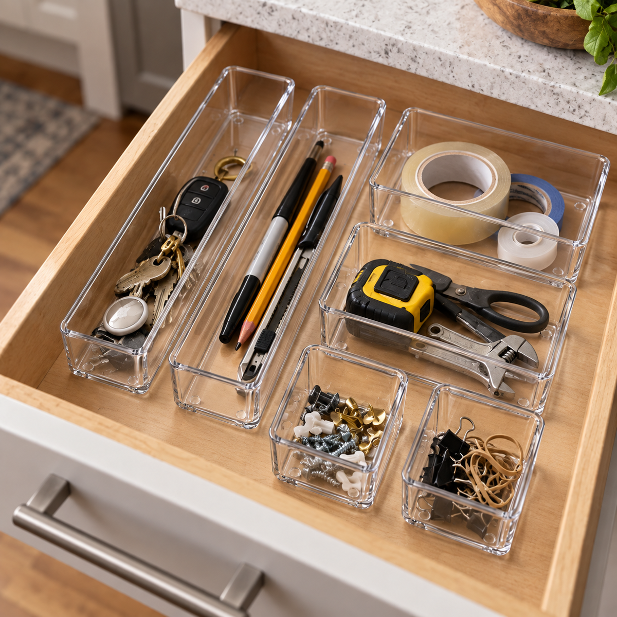 Clear Acrylic Drawer Trays - Set of 6